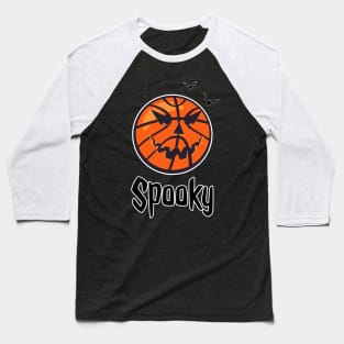 Spooky and scary halloween basketball ball text Baseball T-Shirt